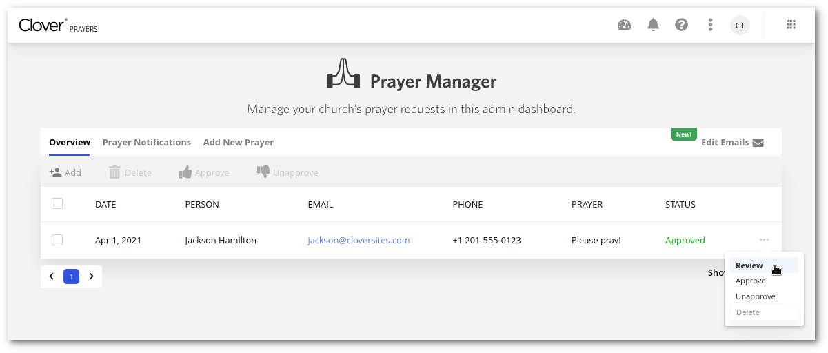 Prayer Manager